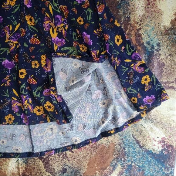 LuLaRoe Gigi Woman's Top Blouse 2 X Large Floral Multicolor Short Sleeve - Picture 5 of 12
